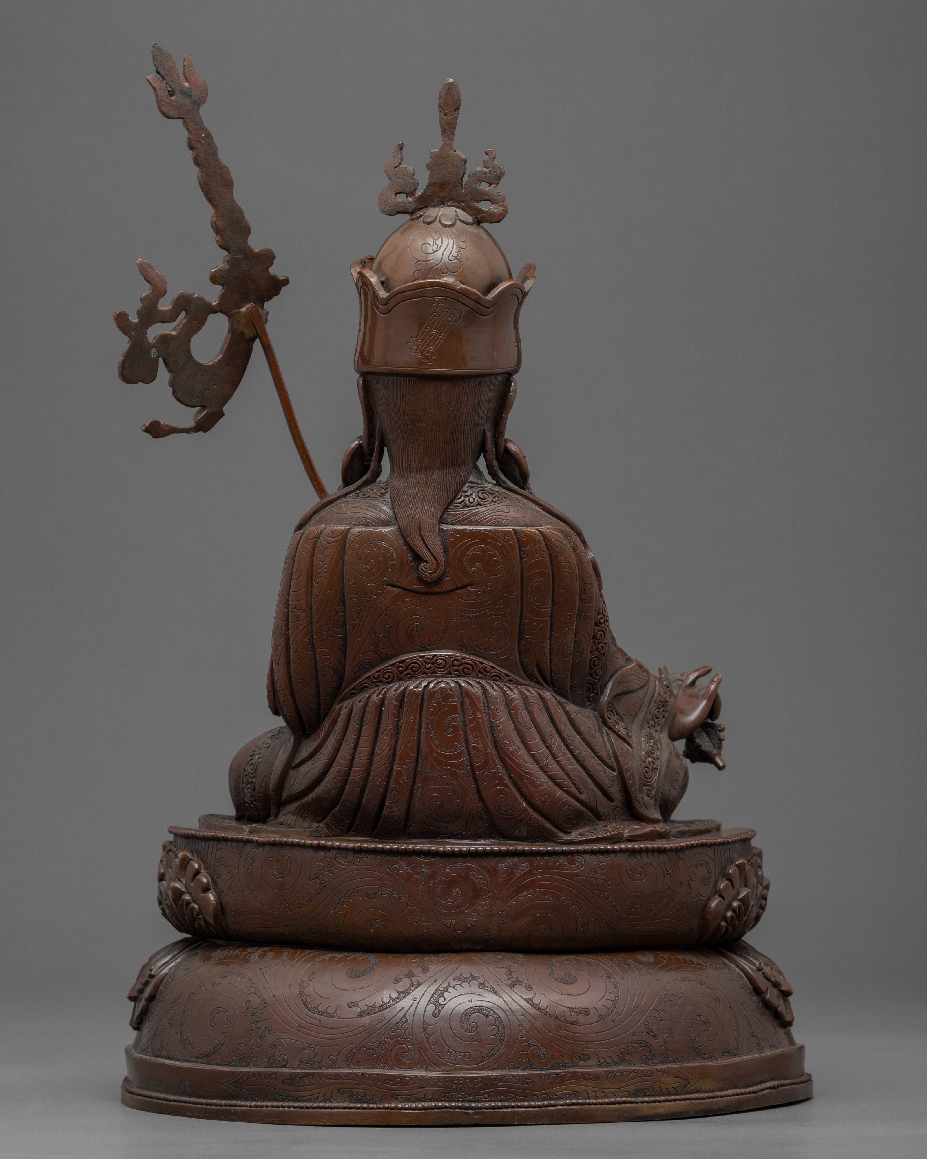 Tibetan Guru Rinpoche | Hand-Carved Buddhist Deity Sculpture