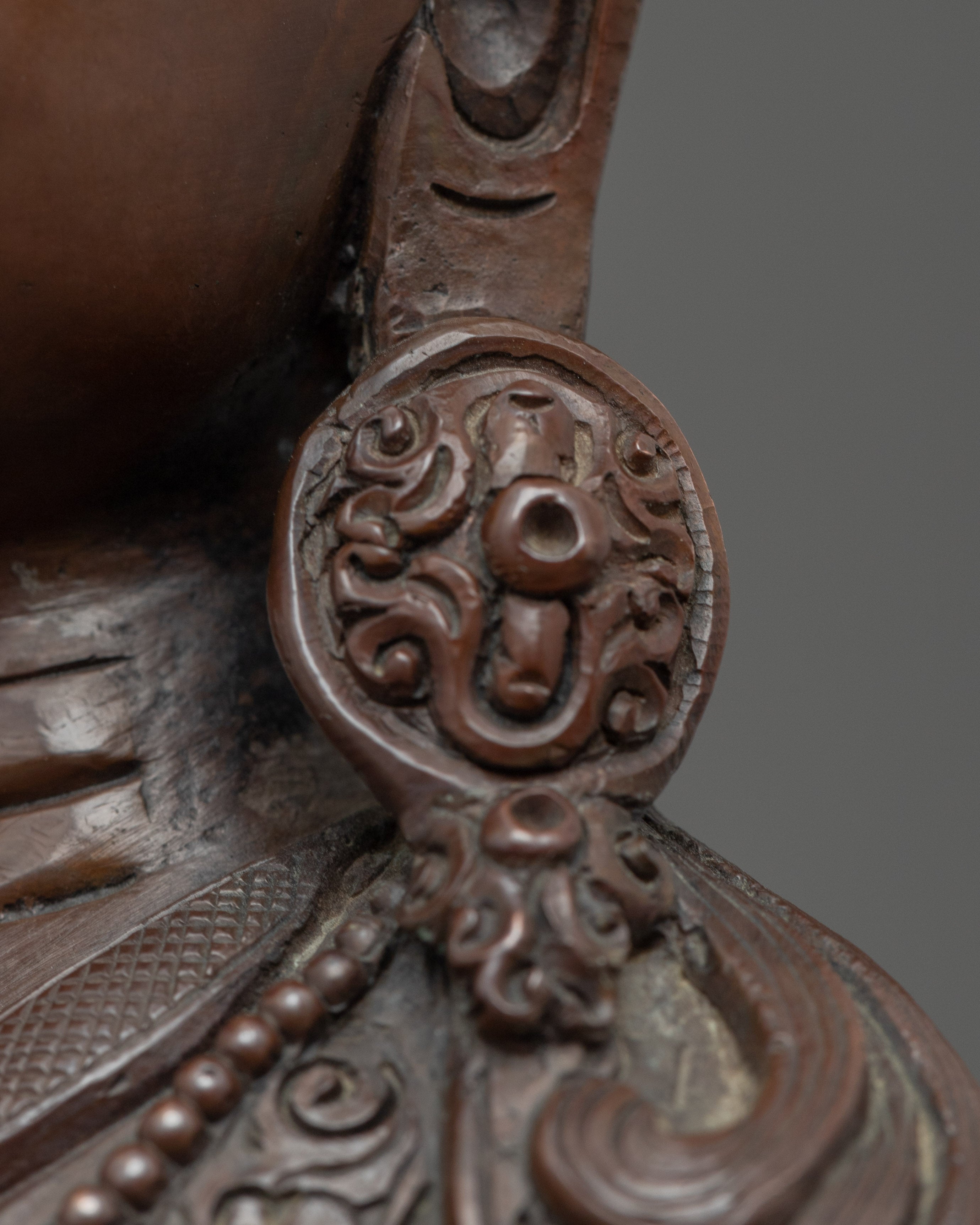 Tibetan Guru Rinpoche | Hand-Carved Buddhist Deity Sculpture