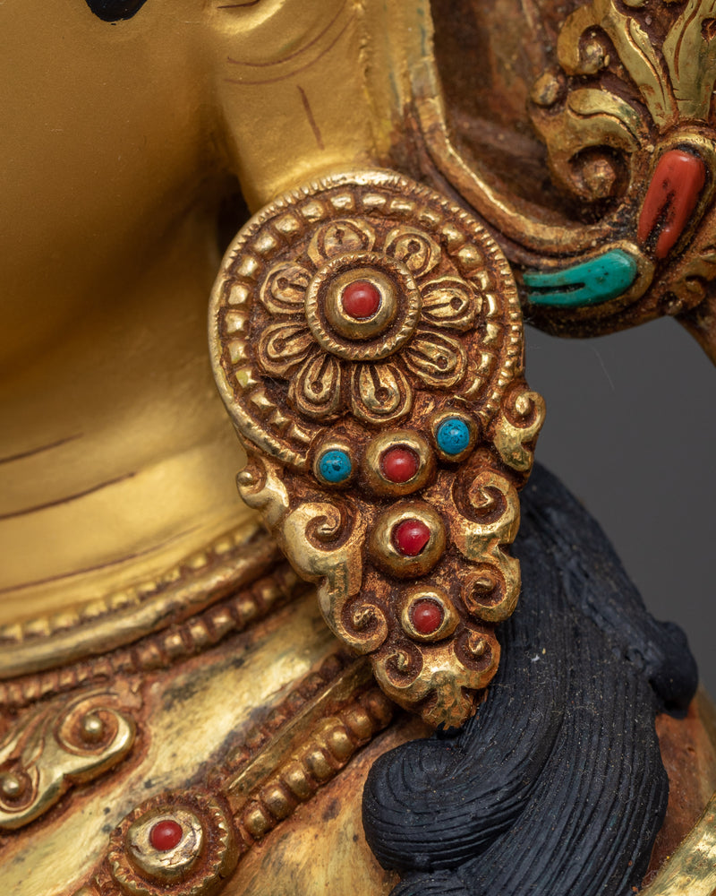 Tibetan Green Tara Statue | Traditionaly Crafted Mother Tara Statue