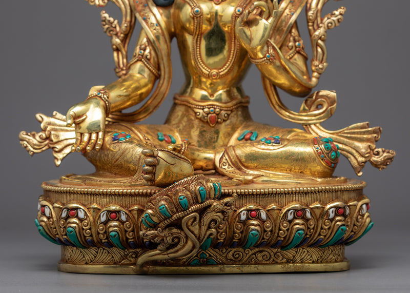 Tibetan Green Tara Statue | Traditionaly Crafted Mother Tara Statue