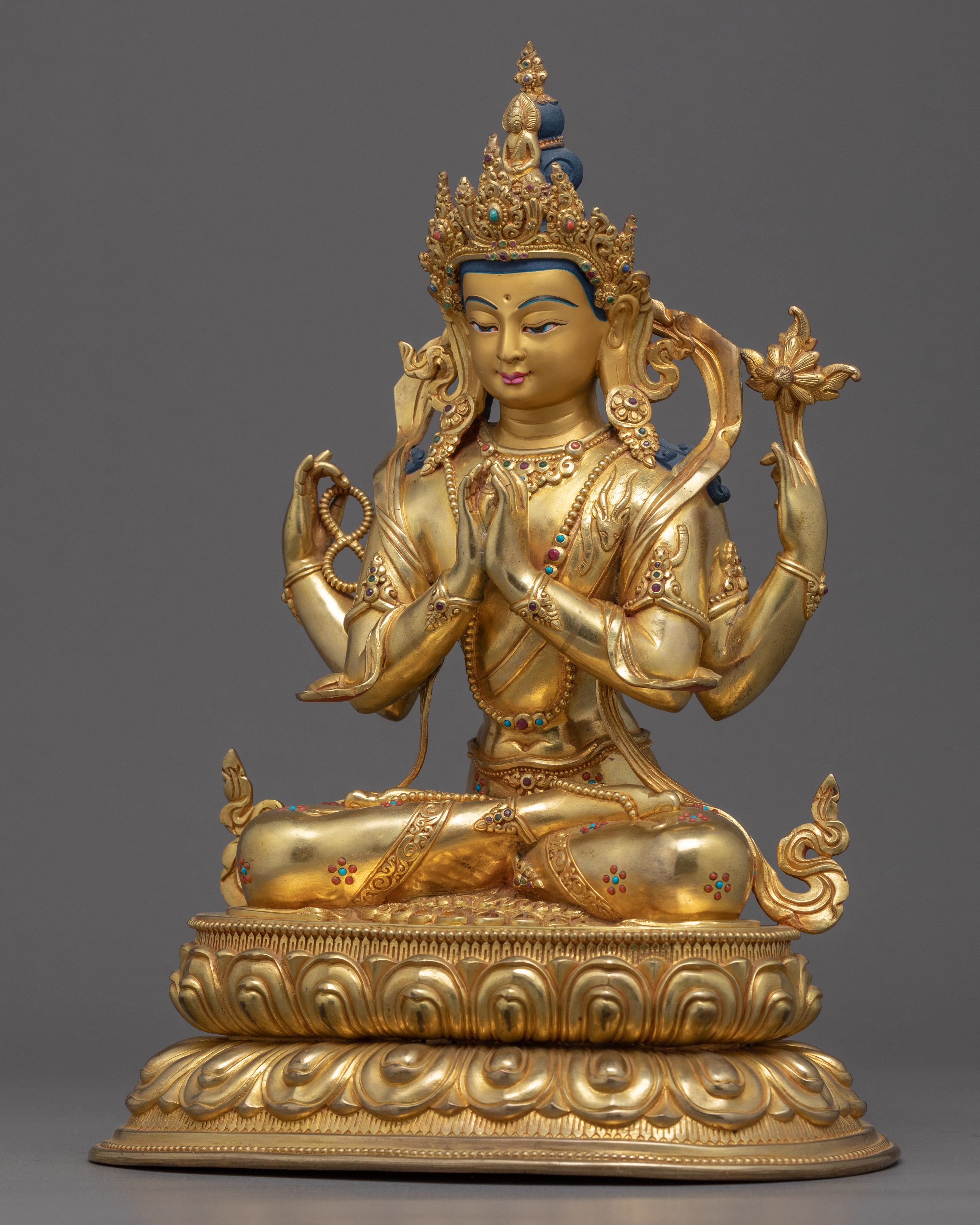 Chenrezig Tibetan Statue | Compassion Deity
