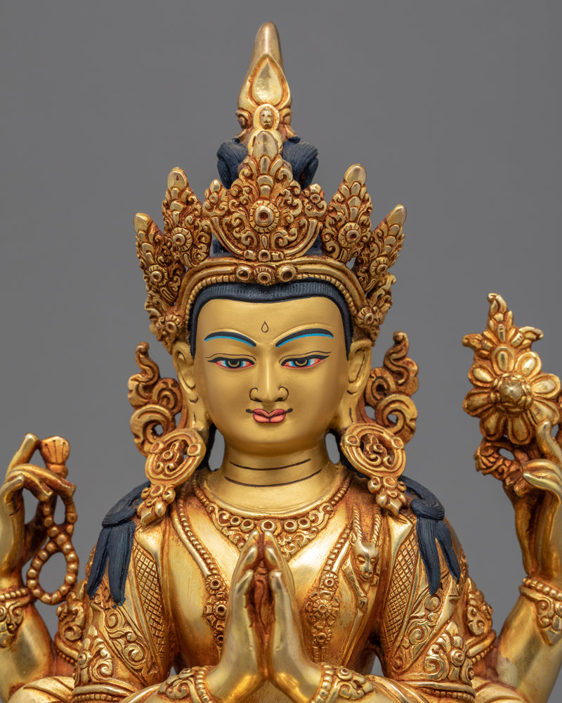 Chenrezig Buddha Statue | Traditional Himalayan Art