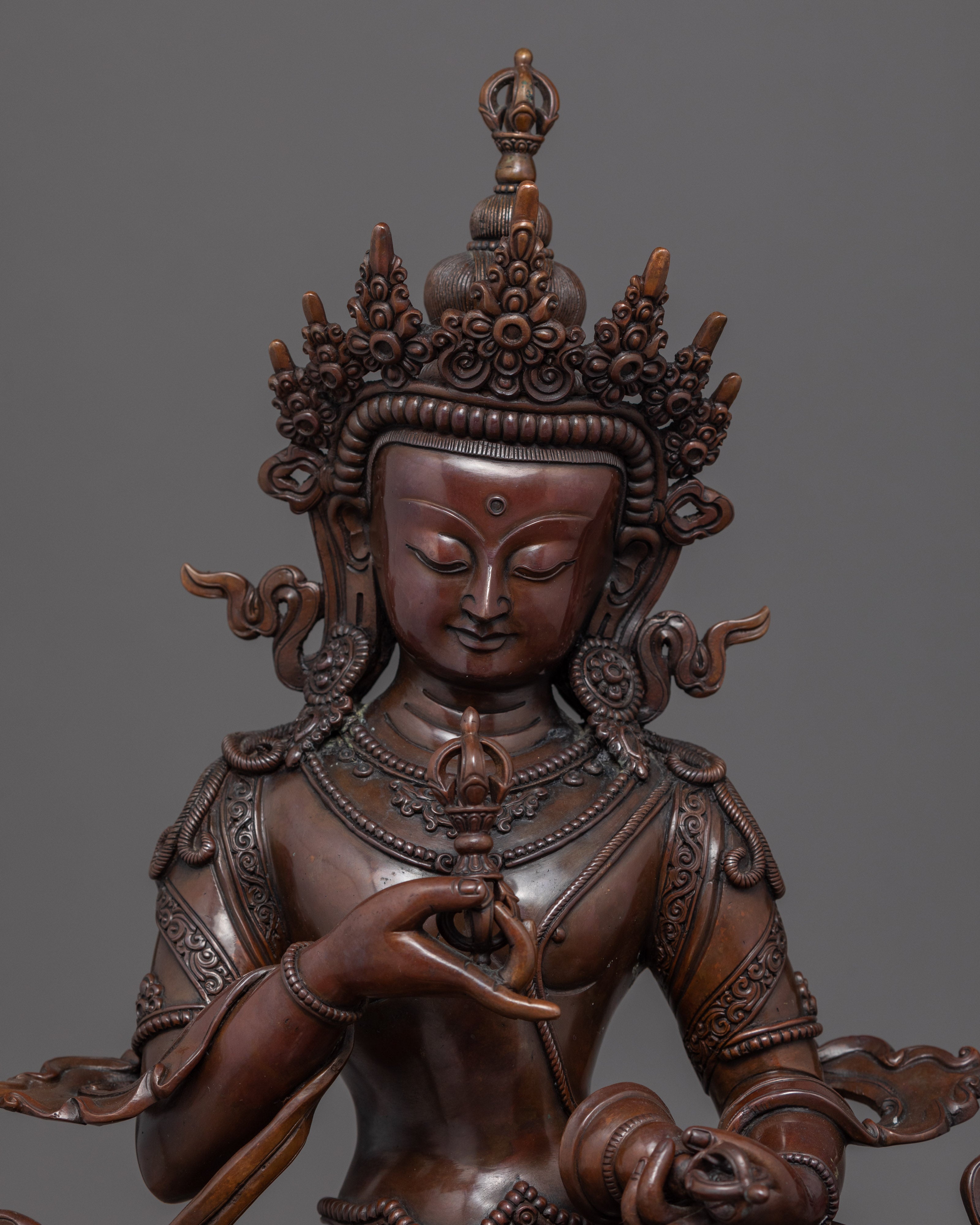 Tibetan Vajrasattva Statue | Hand Carved Himalayan Art