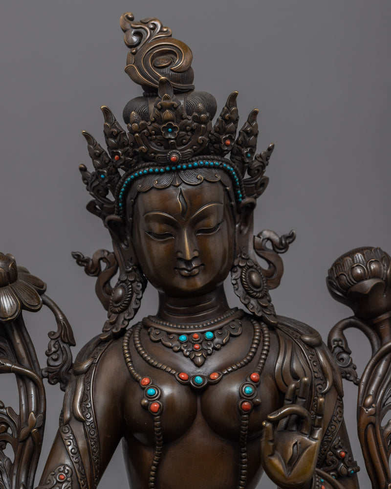 White Tara Art Sculpture | Hand-crafted Mother Tara Statue