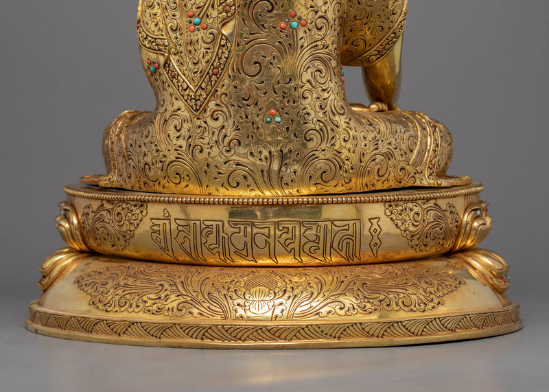 Buddha Shakyamuni Sculpture Tibet | Hand Carved Buddhist Deity