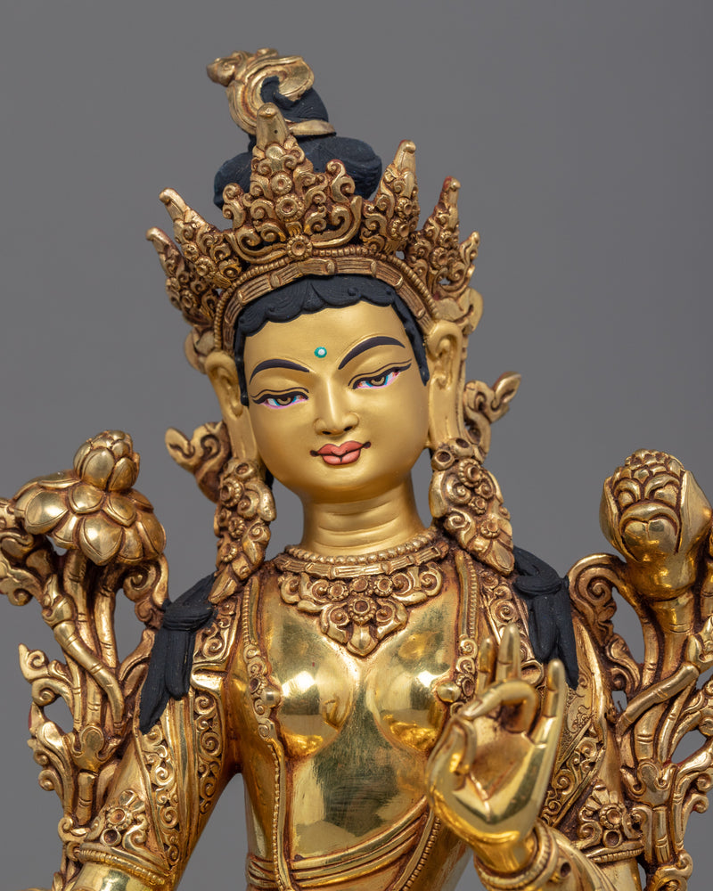 Green Tara Sculpture Himalayan Art | Mother Tara Statue