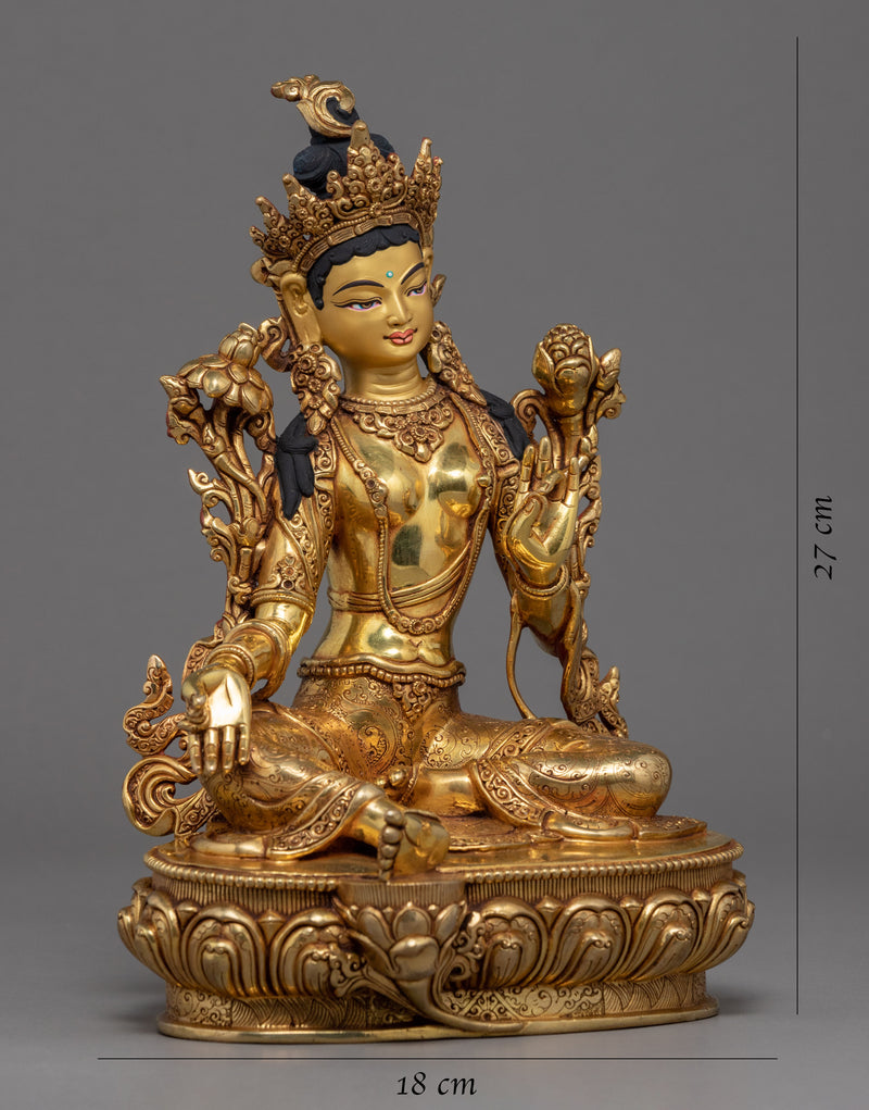 Green Tara Sculpture Himalayan Art | Mother Tara Statue