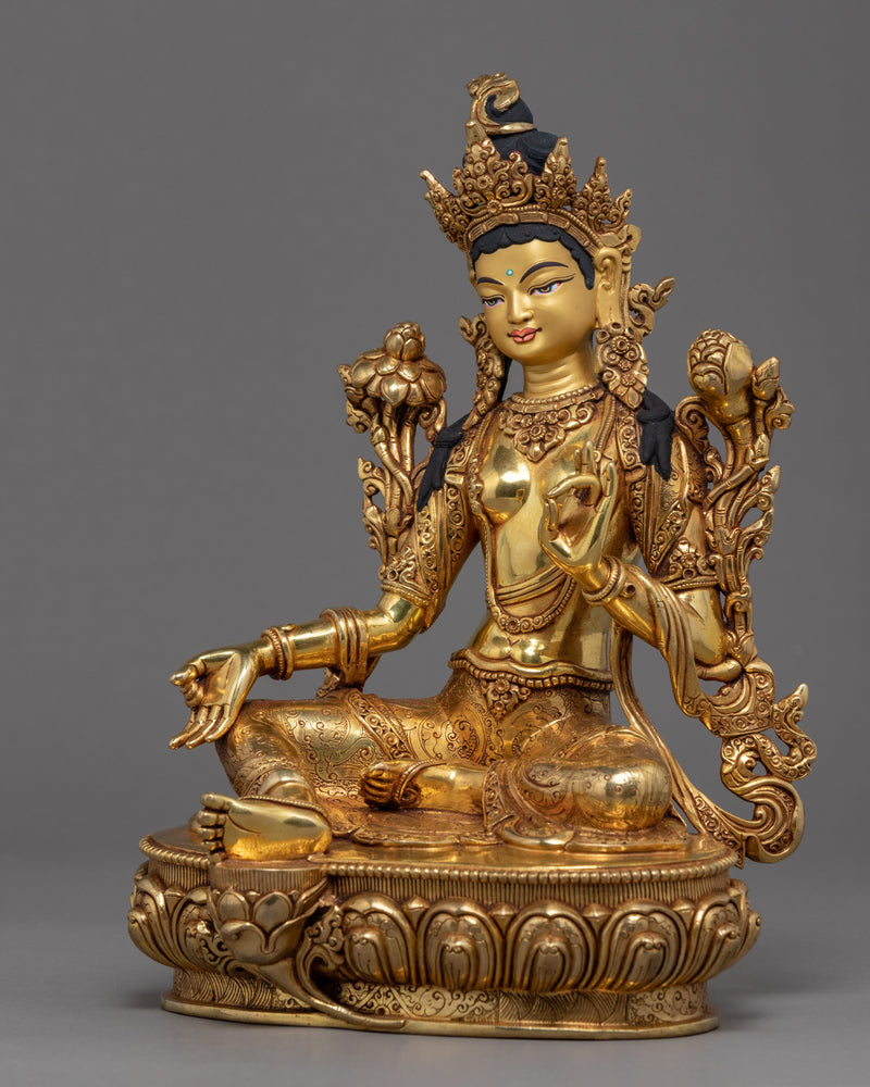 Green Tara Sculpture Himalayan Art | Mother Tara Statue