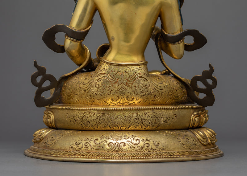 Vajrasattva Yidam Statue | Gold Gilded | Traditional Vajrasattva Art