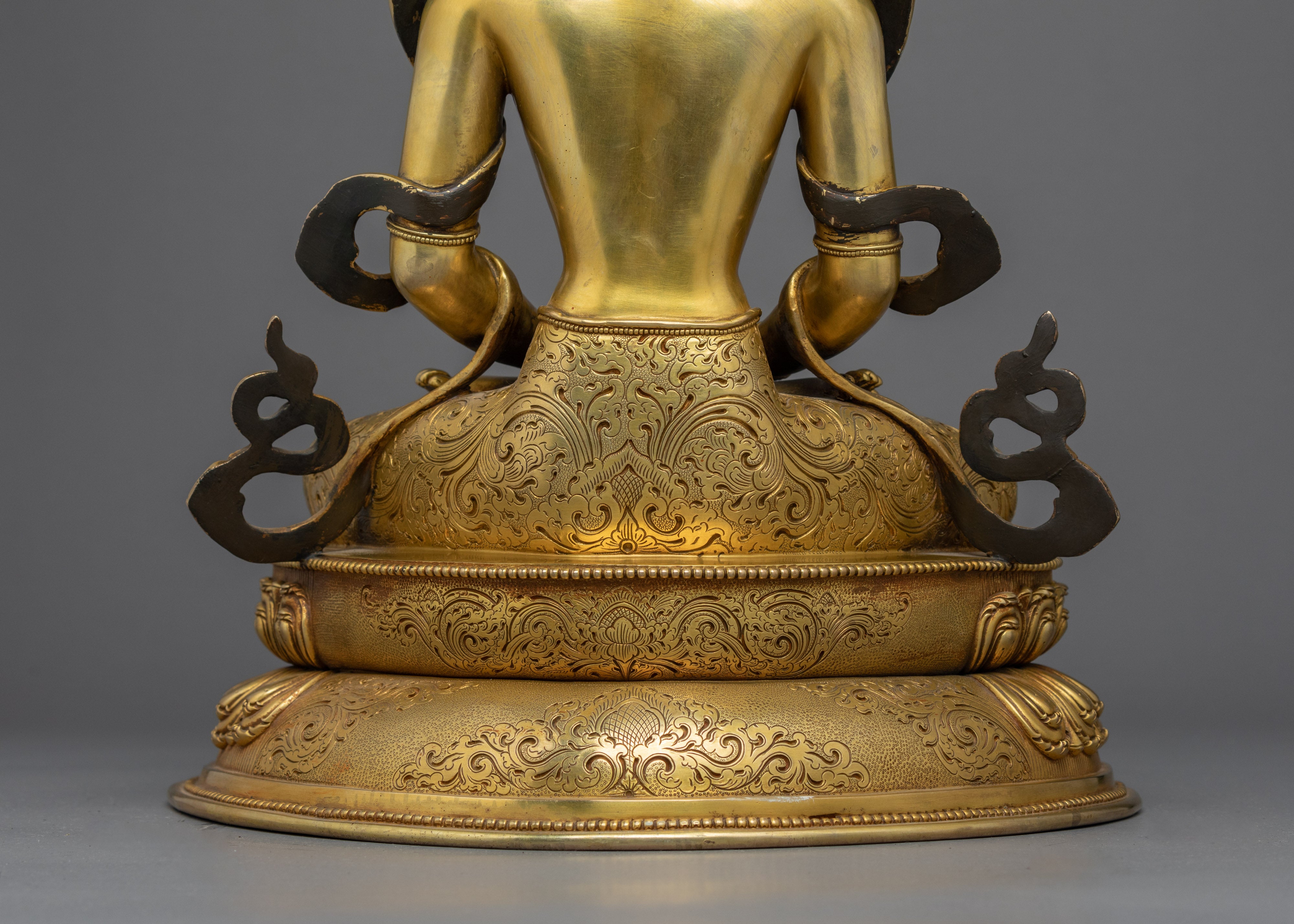 Buddha Amitayus Gold Sculpture | Himalayan Buddhist Art