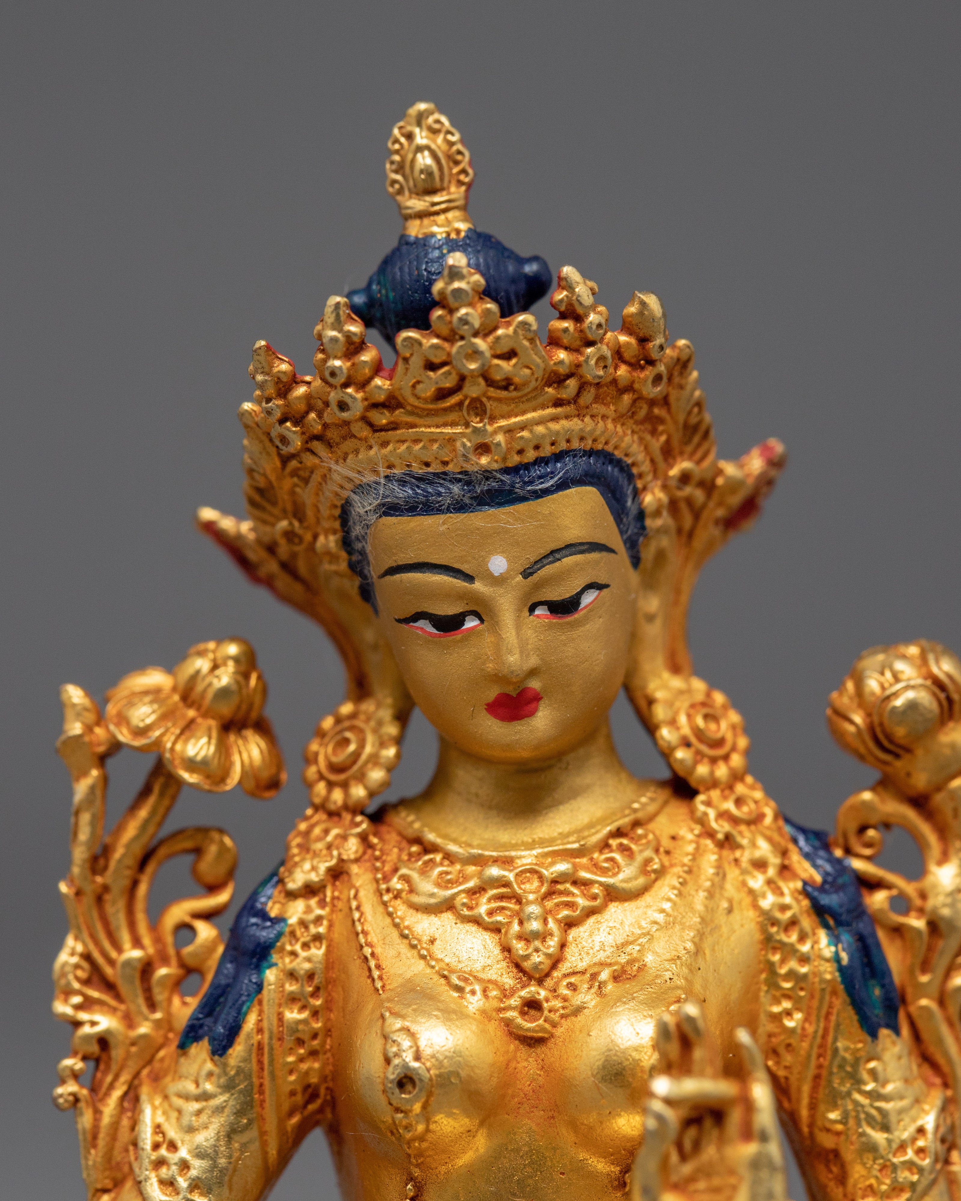Beautiful Green Tara Statue | Traditional Tibetan Art