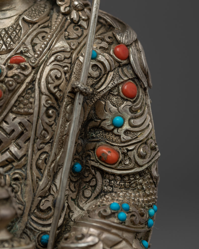 Semi Wrathful Guru Rinpoche Sculpture | Hand Crafted Himalayan Art