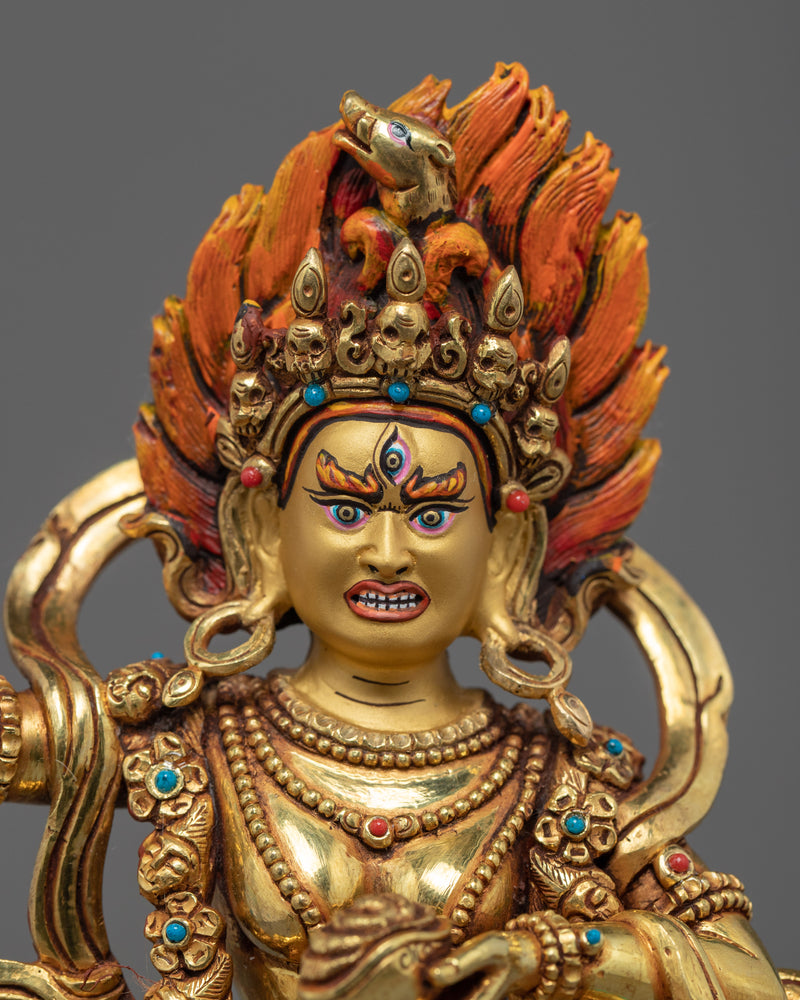 Dorje Phagmo Sculpture | Gold Gilded Tibetan Art