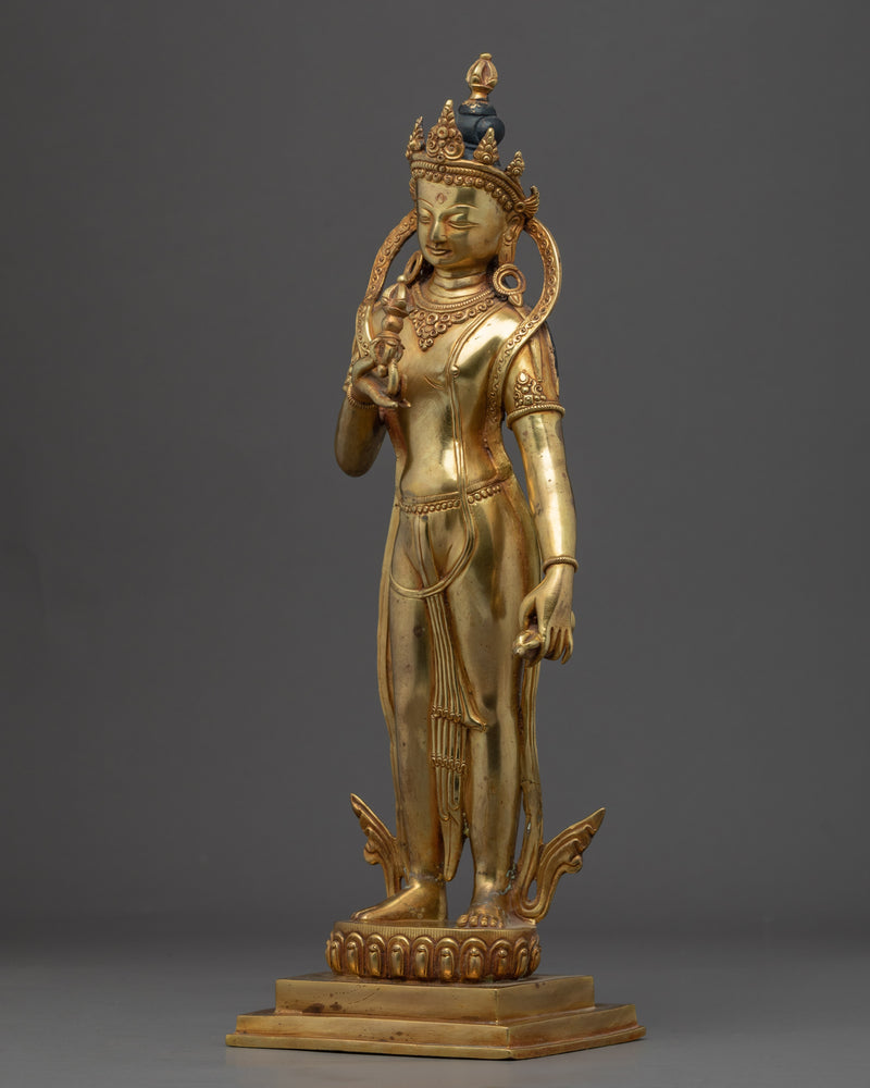 Vajrasattva Practice Statue | Gold Plated Himalayan Art
