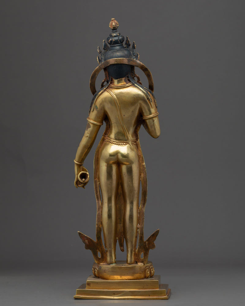 Vajrasattva Practice Statue | Gold Plated Himalayan Art