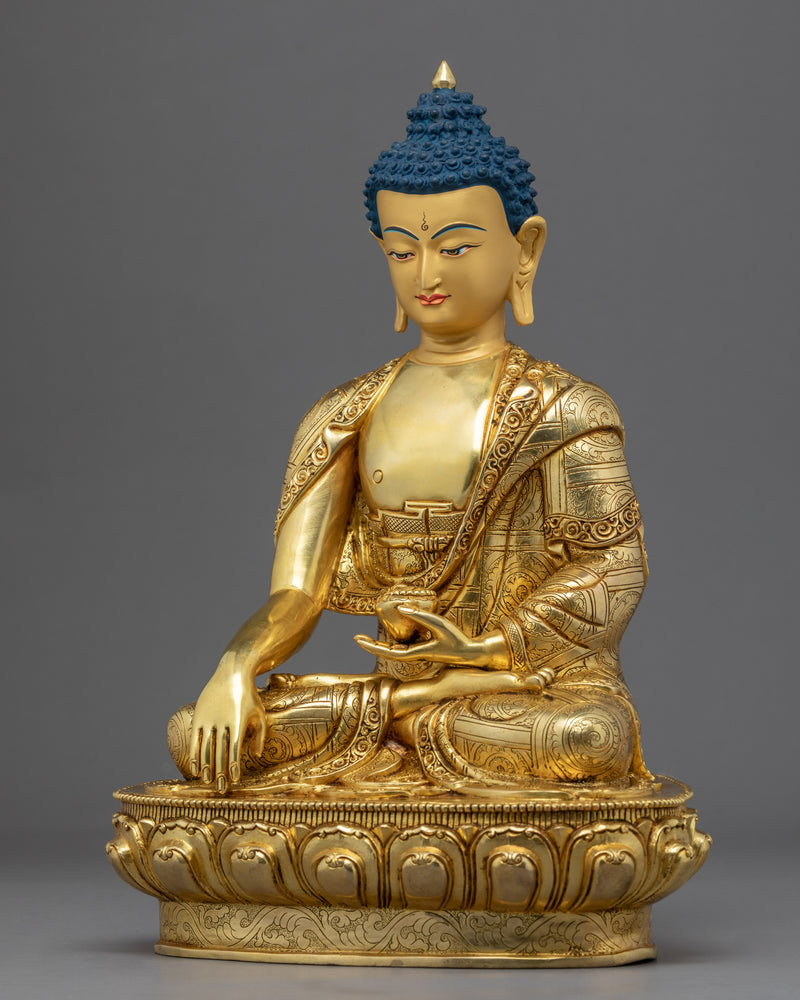 Siddhartha Gautama Shakyamuni Statue | Traditional Himalayan Art