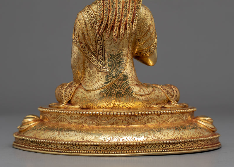 Buddha Naga Statue | Gold Gilded Himalayan Art