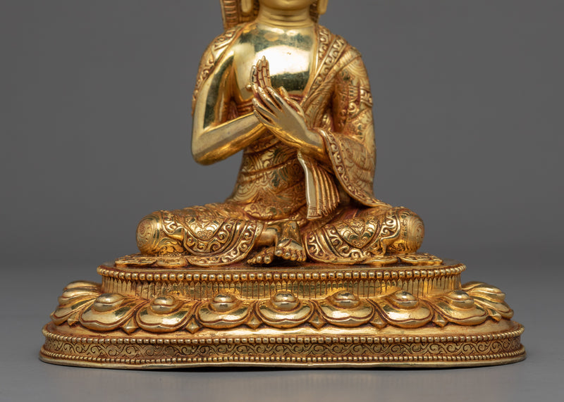 Buddha Naga Statue | Gold Gilded Himalayan Art