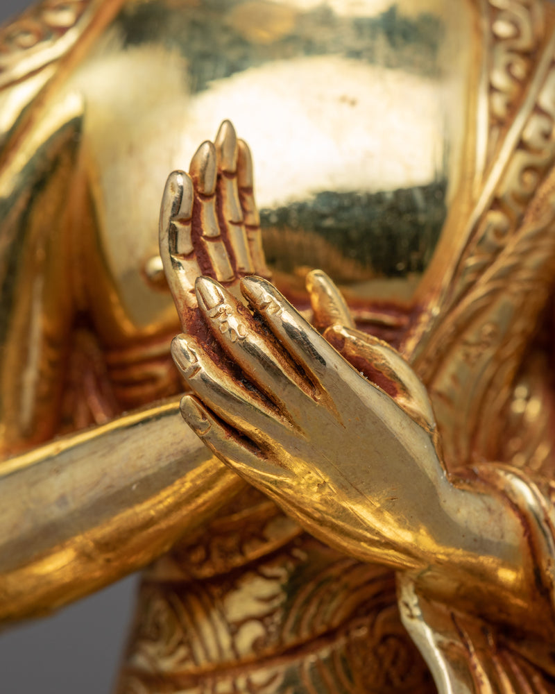 Buddha Naga Statue | Gold Gilded Himalayan Art