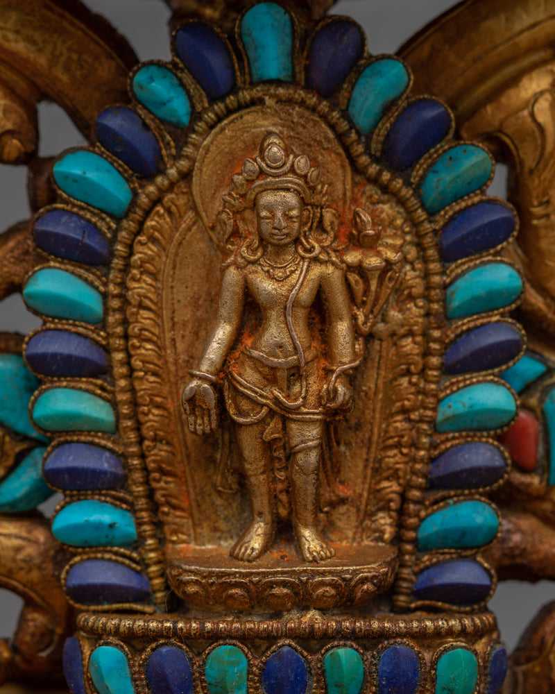 Shakyamuni Buddha Sculpture Art | Gold Gilded Himalayan Art