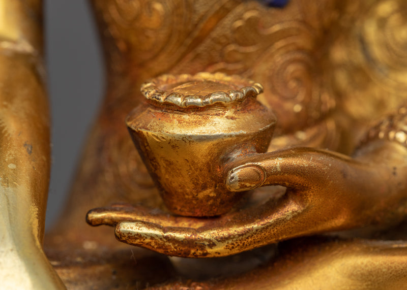 Shakyamuni Buddha Sculpture Art | Gold Gilded Himalayan Art