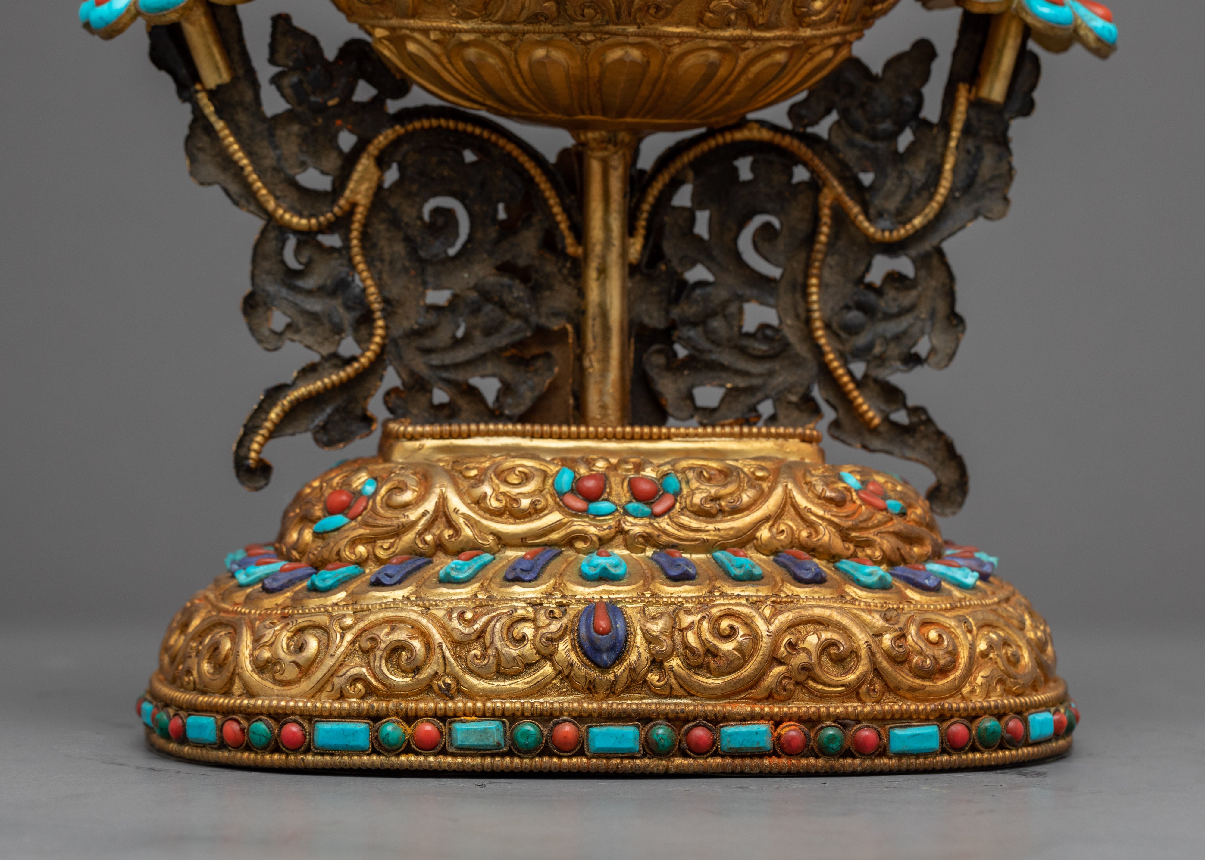 Shakyamuni Buddha Sculpture Art | Gold Gilded Himalayan Art