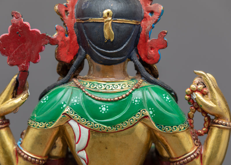 Chenrezig Practice Statue | Tibetan 4 Armed Deity