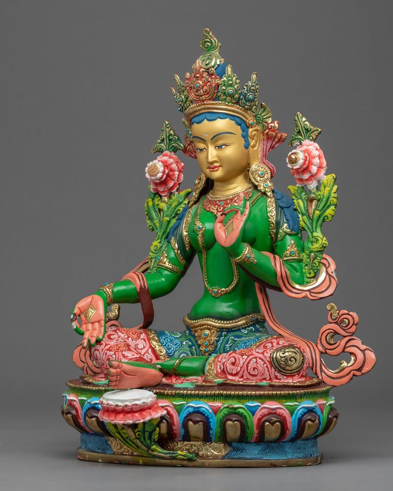 Green Tara Nepal Statue | Mother of Compassion