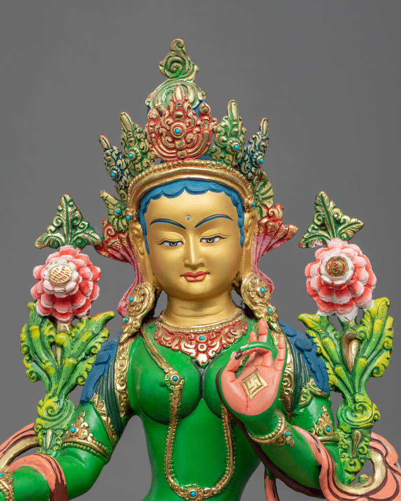 Green Tara Nepal Statue | Mother of Compassion