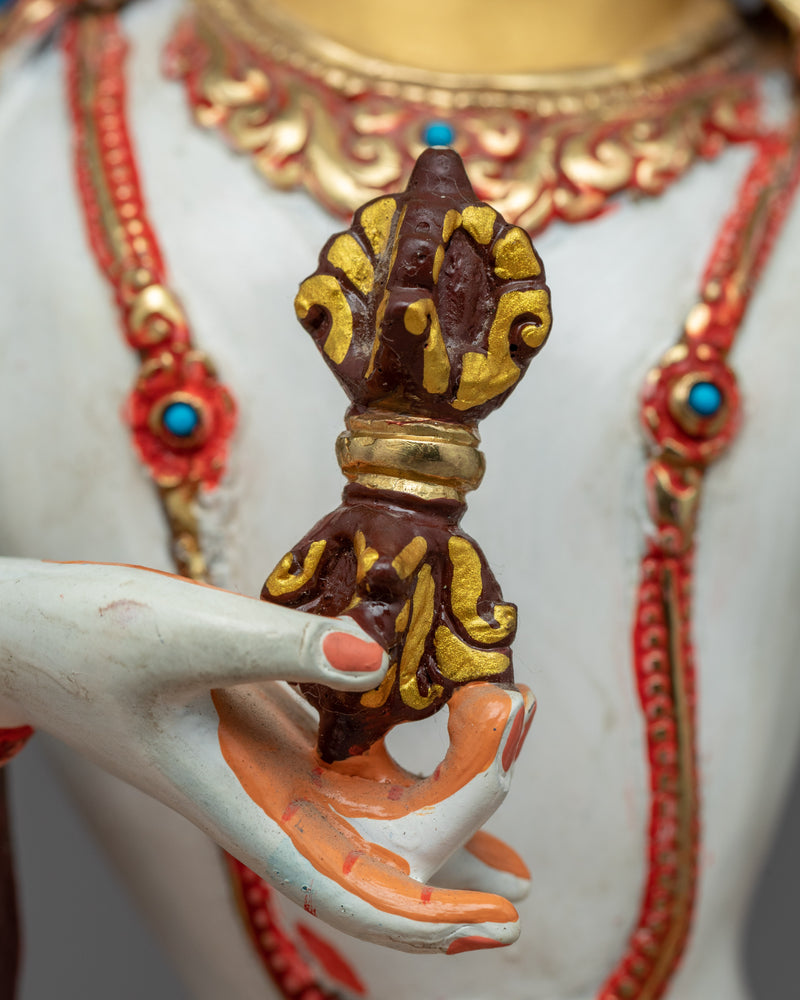 Vajrasattva Meditation Statue | | Gold Gilded Traditional Vajrasattva Art