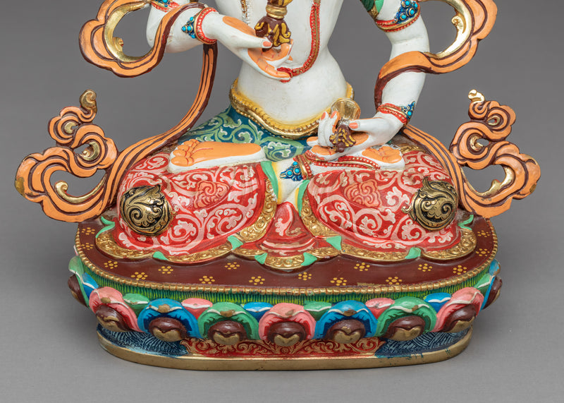 Vajrasattva Meditation Statue | | Gold Gilded Traditional Vajrasattva Art