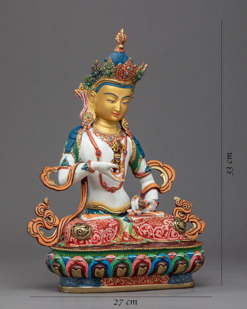 Vajrasattva Meditation Statue | | Gold Gilded Traditional Vajrasattva Art