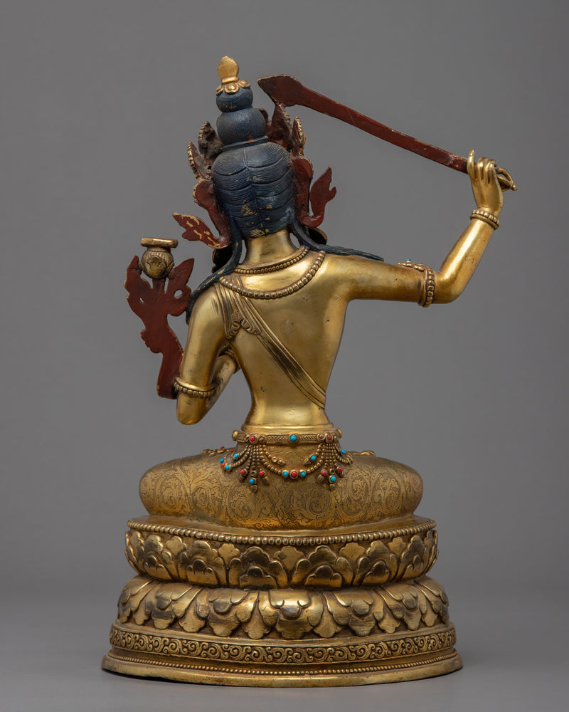 Manjushri Practice Sculpture | Himalayan Manjushree Art