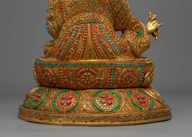 Semi-Wrathful Padmasambhava Sculpture | Tibetan Precious Guru Statue