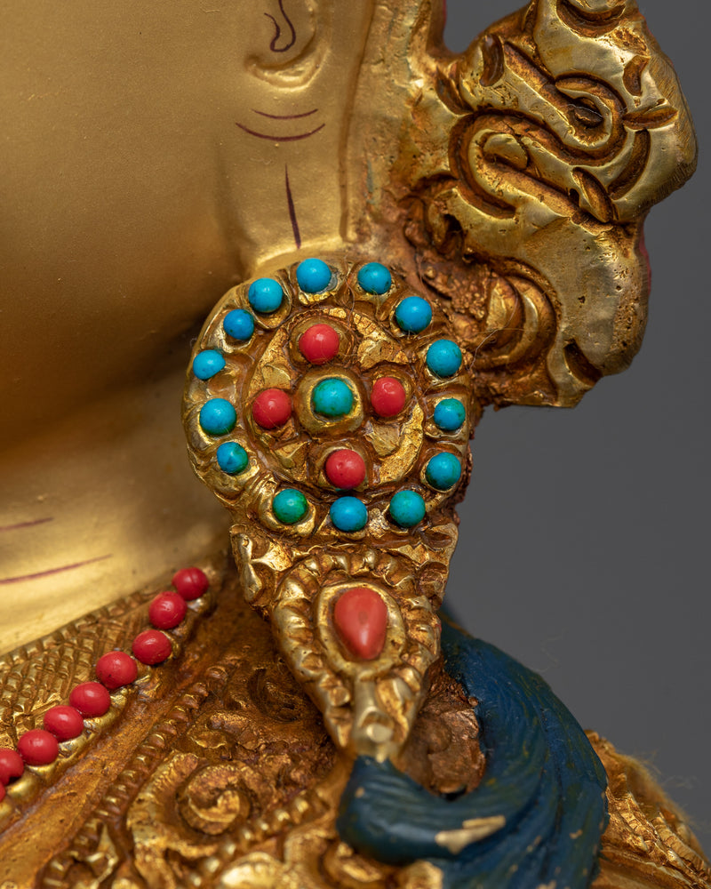 Semi-Wrathful Padmasambhava Sculpture | Tibetan Precious Guru Statue