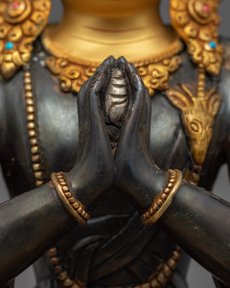 The Bodhisattva Avalokiteshvara Statue | Hand Carved Himalayan Art