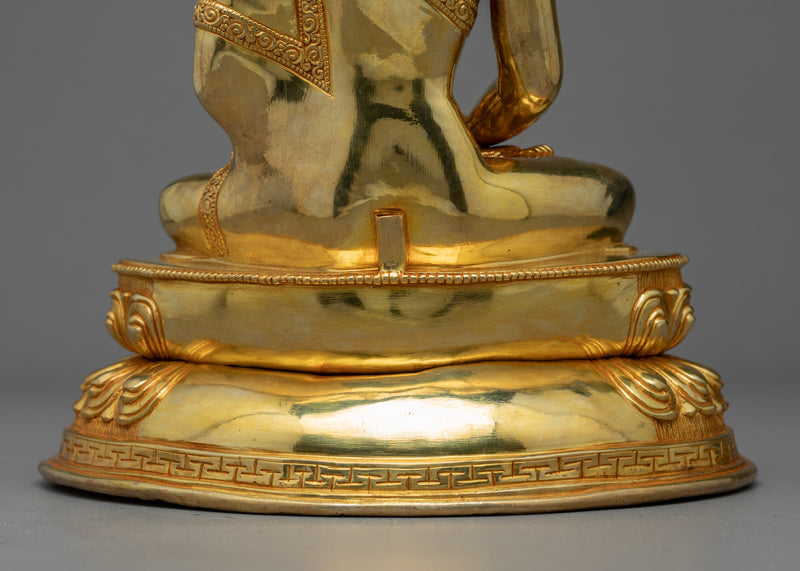 Namo Amitabha Buddha Art Sculpture | 24k Gold Gilded