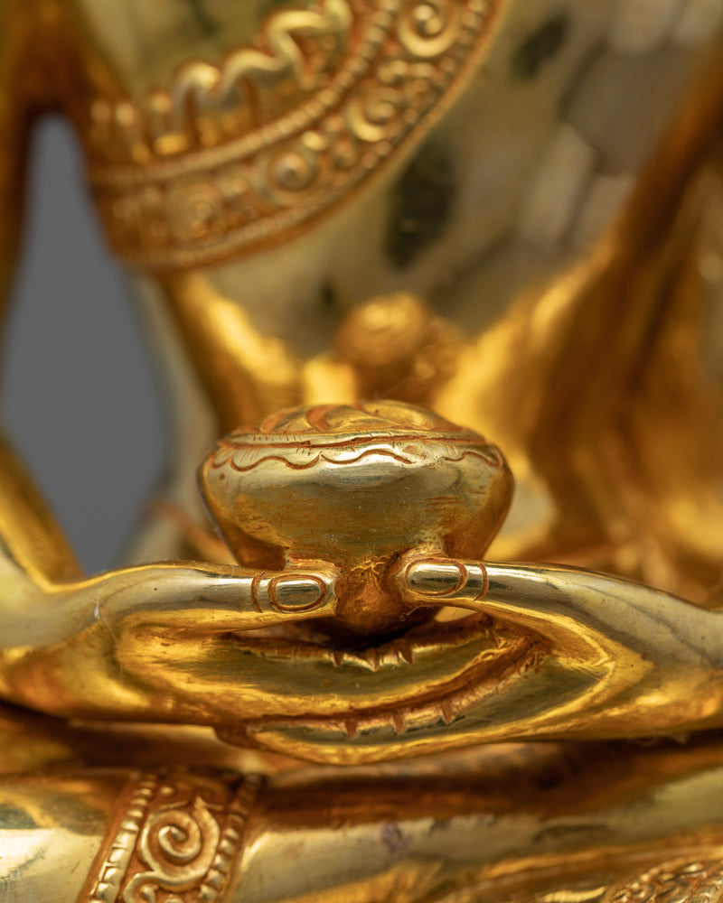 Namo Amitabha Buddha Art Sculpture | 24k Gold Gilded