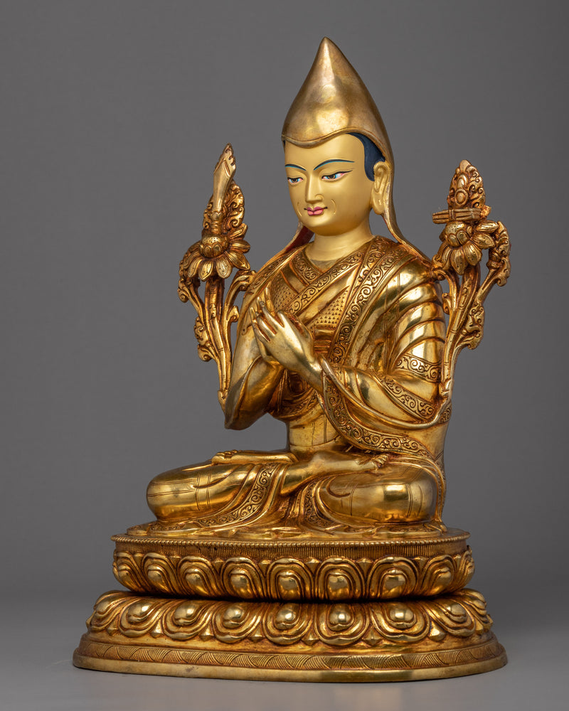 Je Tsongkhapa Statue |  Handcrafted Gold Statue