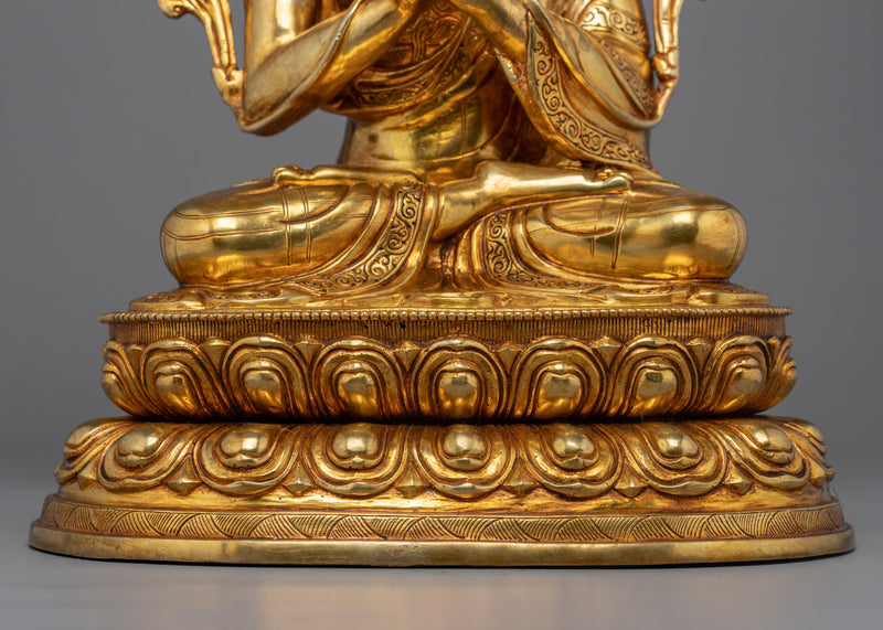 Je Tsongkhapa Statue |  Handcrafted Gold Statue
