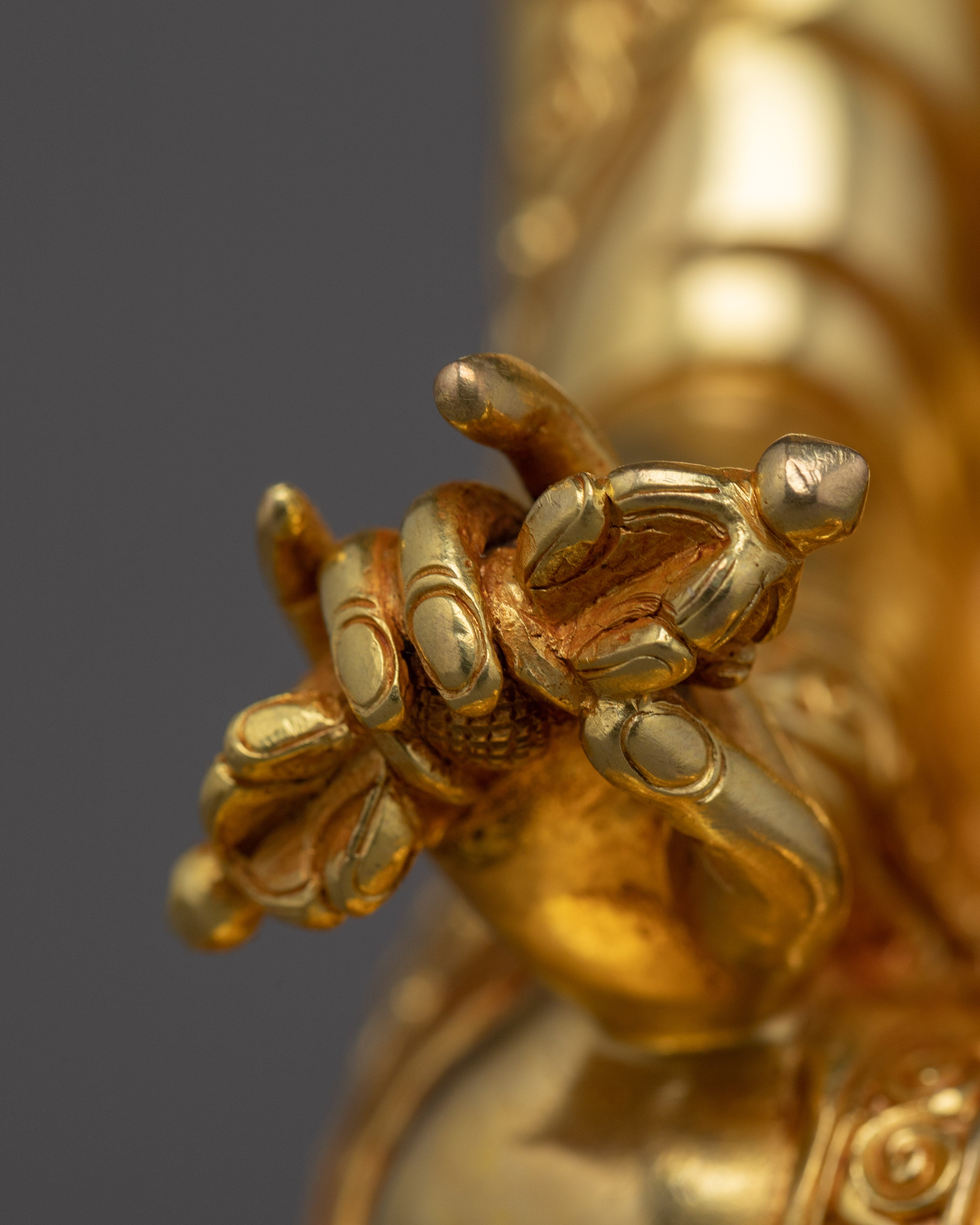 Guru Padmasambhava Second Buddha Sculpture | Gold Gilded | Himalayan Art