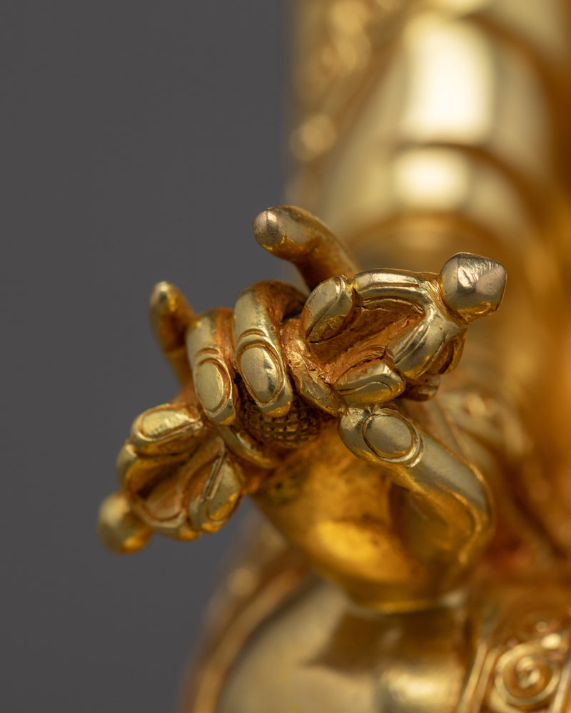Guru Padmasambhava Second Buddha Sculpture | Gold Gilded | Himalayan Art