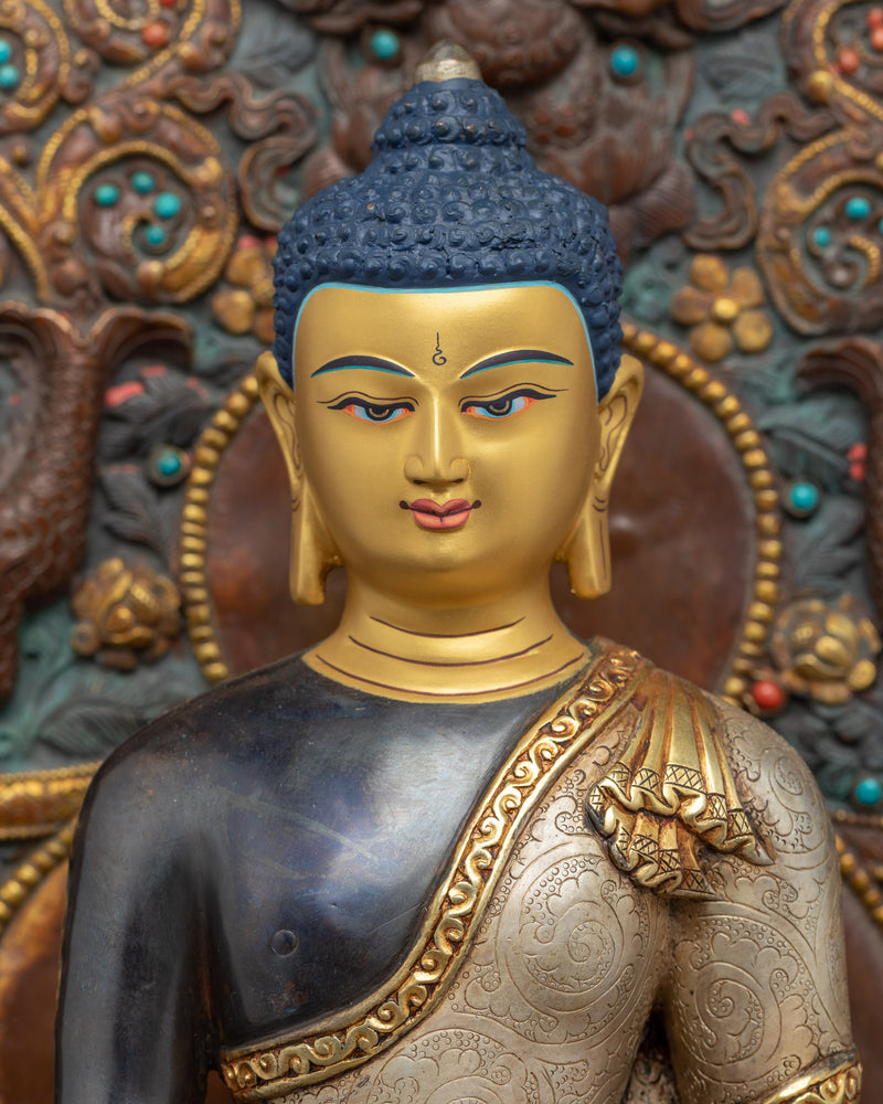 Shakyamuni Buddha on Throne Statue | Hand-Carved Sculpture