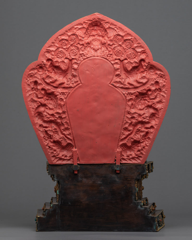 Shakyamuni Buddha on Throne Statue | Hand-Carved Sculpture