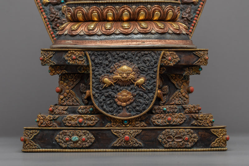 Shakyamuni Buddha on Throne Statue | Hand-Carved Sculpture