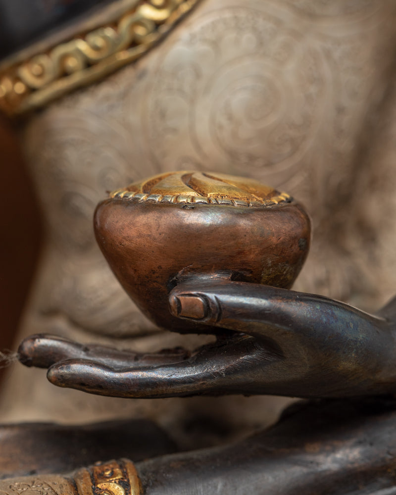 Shakyamuni Buddha on Throne Statue | Hand-Carved Sculpture