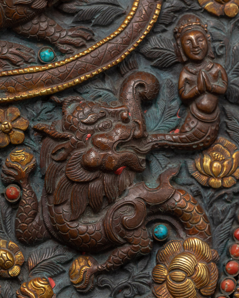 Shakyamuni Buddha on Throne Statue | Hand-Carved Sculpture