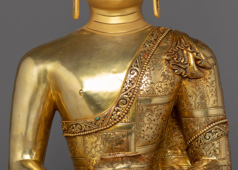 Large Amitabha Buddha Statue | Hand-Carved Buddhist Sculpture