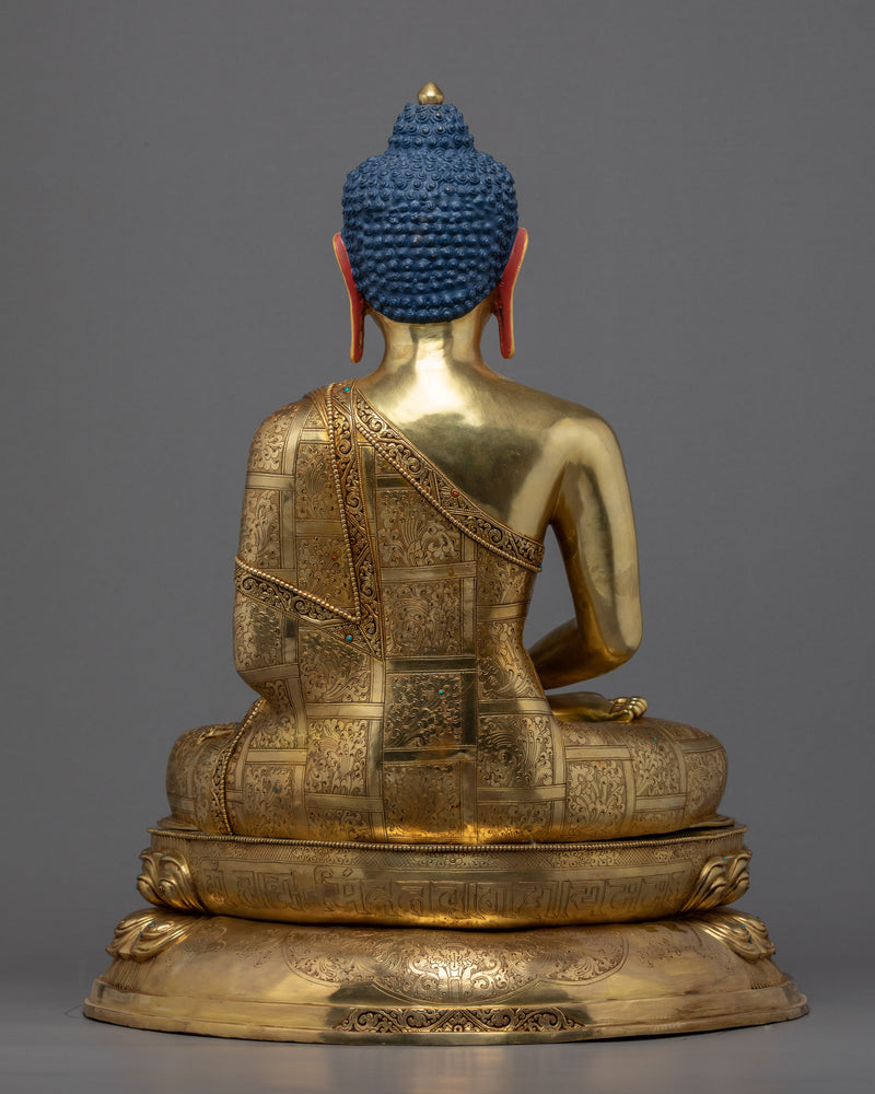 Large Amitabha Buddha Statue | Hand-Carved Buddhist Sculpture