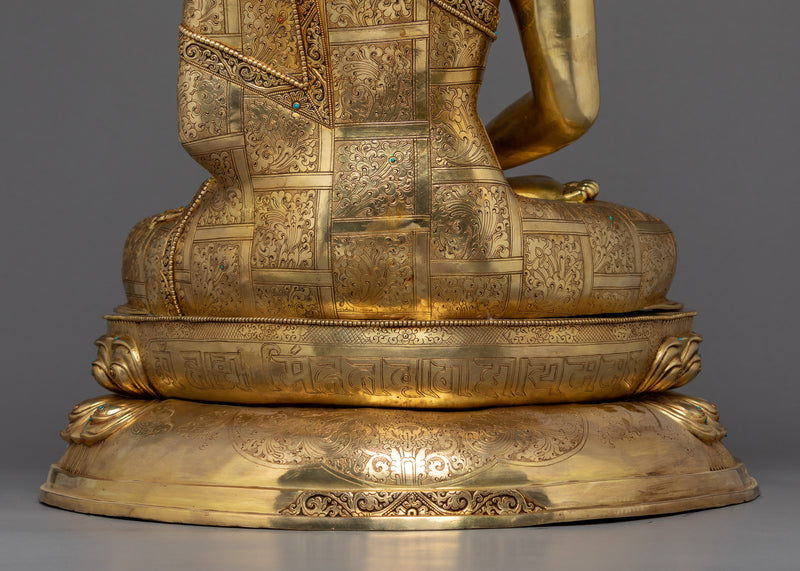 Large Amitabha Buddha Statue | Hand-Carved Buddhist Sculpture